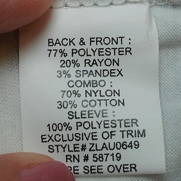 NY Collection Women Plus Size 1x Black White Mesh Lace Top Shirt Blouse - Picture 9 of 9